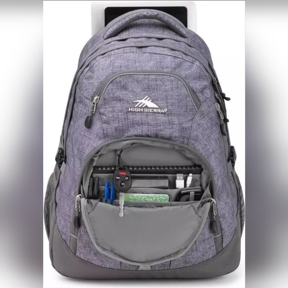 High Sierra Access 2.0 Laptop Backpack, Woolly Weave/Slate -One Size New - Picture 4 of 16